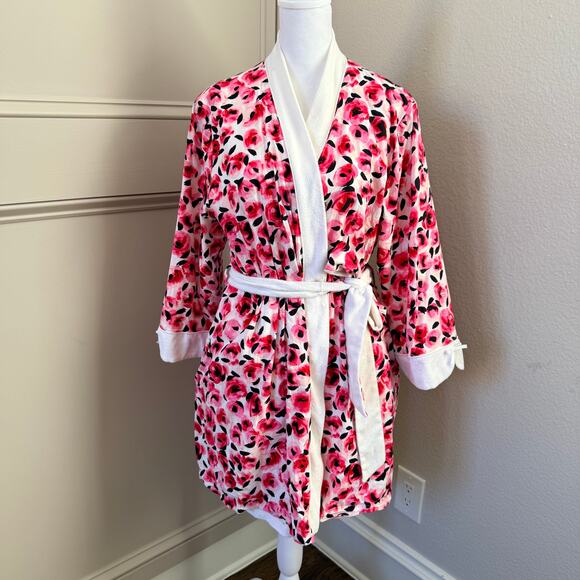 Kate Spade New York Other - Kate Spade Dream Little Dream M Floral Pink Rose Print Terry Bathrobe Bridal